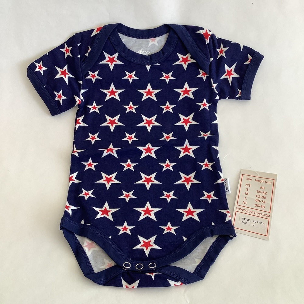 Claesen’s baby “Star” S/S onesies NWT size S 0-3 months
